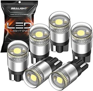 SEALIGHT 194 LED Light Bulb 6000K White, W5W 168 2825 T10 Car Interior Light Bulb Replacement for License Plate Light, Dome Light, Map Light, Courtesy Light, Pack of 6