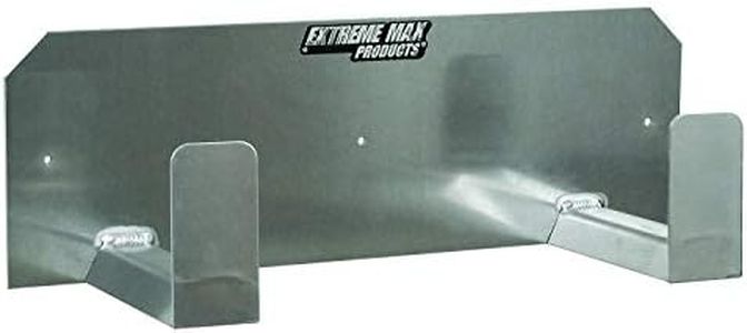 Extreme Max 5001.6029 Dual Helmet Hanger Aluminum Storage Rack Organizer for Enclosed Race Trailer, Shop, Garage, Storage