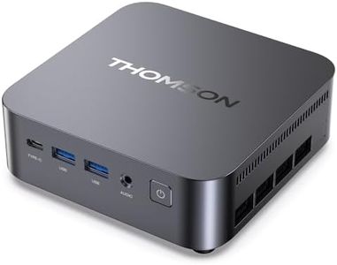 THOMSON K3 Mini PC АMD Ryzen 7 7730U (8C/16T, jusqu'à 4,5 GHz), 16 Go DDR4 512 Go M.2 SSD Mini Ordinateur de Bureau WiFi 6, BT5.2, Triple Affichage 4K Tour pc et VESA pour Bureau, Design et l'école.