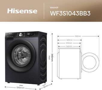 Hisense 10.5kg Front Load Washing Machine – Large Capacity