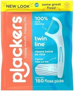 Plackers, Twin-Line, Dental Flossers, Value Size, Cool Mint, 1 x 150 Count