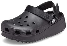 Crocs Unisex-Adult Classic Hiker Clogs, Black/Black, 7 Men/9 Women