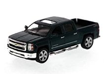 2014 Chevy Silverado Pick-up Truck, Green - Kinsmart 5381D - 1/46 Scale Diecast Model Toy Car