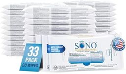 SONO Multi-Surface Cleaning Wipes - 660 Count (Pack of 33) + Sanitizer, Medical-Grade, Alcohol-Free, Bleach-Free, Comprehensive Hygiene Solution for Home, School, Office