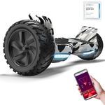RCB Hoverboard 8.5" all terrain hoverboards, APP control function, integrated LED Bluetooth with powerful motor, electric skateboard self balance scooter, gift for Kids and Adults