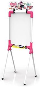 Chicos Pizarra Infantil Minnie Mouse Reversible 2 en 1, Incluye Rotulador, Tizas, Borrador y una Plantilla de Minnie, Pizarra para niños con caballete a partir de 3 años (53019)