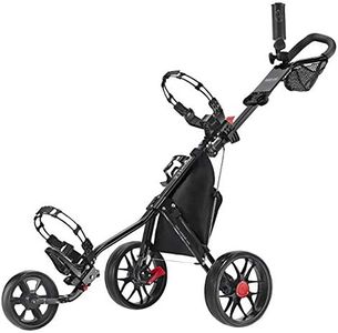 CaddyTek 11.5 v3 Superlite Deluxe 3-Wheel Golf Buggy/Push Cart - 1 Year Australian Warranty (Black)