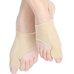 AOOTUERL1 Pair Bunion Corrector for Women and Men,Big Toe Straightener with Bunion Pads,Toe Separators Straightener Pain Relief for Overlapping Toes (Beige)