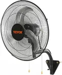 VEVOR Wall Mount Fan, 18 Inch, 3-speed High Velocity Max. 4000 CFM Oscillating Industrial Wall Fan, Commercial or Residential for Warehouse, Greenhouse, Workshop, Patio, Basement, Black, ETL Listed