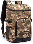 Laripwit Camo Backpack Cooler 40 Cans Large Tactical Cooler Backpack Insulated Lunch Backpack for Men Women Perfect Leak-Proof Soft Cooler Bag for Hiking, Training, Beach