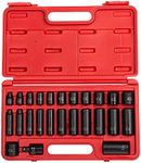 SUNEX TOOLS 3325 3/8-Inch Drive SAE Master Impact Socket Set., Standard/Deep, 6-Point, Cr-Mo, 5/16-Inch - 1-Inch, 25-Piece