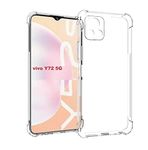 ZEDN Silicone Back Case for Vivo Y72 (5G) Back Cover Slim Clear Camera Protection Anti-Slip Grip Back Cover for Vivo Y72 (5G) (Transparent | Camera Protection | CS3003)