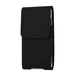 Nylon Phone Holster Belt Clip Case for Samsung Galaxy S22+ S21 FE S20 FE A32 4G A52 A53 Note 20 10+, iPhone 14 13 12 11 Pro Max, Moto Edge 2022, Pixel 6, OnePlus N20 5G Belt Pouch Holder Card Slot(L)