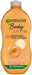 Garnier Summer Body Gradual Tan Moisturiser Deep, For A Radiant Sun Kissed Glow, Suitable For Face & Body, 24 Hour Hydration & A Natural Even Tan, Fast Absorption, Vegan Formula, 400ml