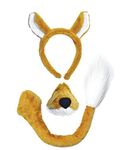 Vibrant Yellow & White Fox Disguise Kit With Sound - Perfect Accessory for Cosplay, Parties, Forest-Themed Events, Costumes, Hidden Adventures, & Festivities