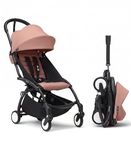 Stokke Babyzen YOYO3 Stroller from 6 Months - Includes Black Frame, Seat Cushion + Canopy - Folds in & Out in a Flash - Light & Compact - Carry-On Compatible - Ginger