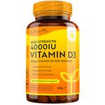 Vitamin D 4000 IU - 500 Micro Tablets - Max Strength - 16 Month Supply - Hight Strength Vegetarian VIT D3 - Vitamin D3 Supports Your Immune System & Bone Health - Made in The UK by Nutravita