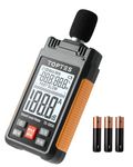 TopTes Decibel Meter, TS-501A Sound Level Meter with 2.25” Backlight LCD Screen, Portable SPL Meter with A Weighted, Range 30-130dB, Data Hold, MAX/MIN, Use for Home, Noisy Neighbor, Factory - Orange