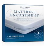 Cosy House Collection Luxury Zippered Mattress Encasement - Master Bedroom Essentials - 100% Waterproof - Rayon Derived from Bamboo - Ultimate Noiseless Comfort & Cooling (Cal King)