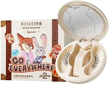 WOSADO×Zootopia 2 [Dr.Fuzzby] Soft Magnetic Eyelashes Kit with Applicator, Reusable Glue-free Wispy Magnetic Lashes, Cruelty-free False Lashes, Waterproof, Lightweight, Suit for Heavy Makeup