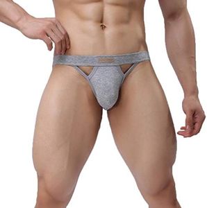 BRAVE PERSON Jock Straps for Men, Cotton Stretch Jockstrap Sexy G-Strings & Thongs Jock Strap Underwear Jockstraps for Men Gray