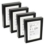 Ikea RIBBA Chunky Box Photo Frames, Black, 13x18 Centimetres (5x7 Inches), Fibreboard & Plastic, Wall & Table-Mounted, 503.784.48 - Set of 4