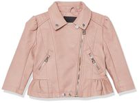 URBAN REPUBLIC Girls Faux Leather Moto Jacket, Rose Smoke, 24-3T