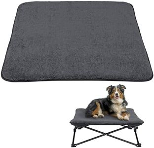 Navaris Exchangeable Cover for Elevated Dog Bed - Folding Raised Beds for Small to Medium Dogs - Machine Washable Fluffy Lounger for Winter Warmth - Indoor, Outdoor, Camping - Grey