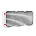 360mm Radiator, Copper CPU Water Cooling Heat Exchanger with 1/4 inch Thread, 12 Tubes, and Screw Kit, Universal Computer Heat Sink, White