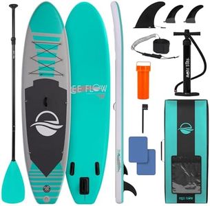 Serene Life SereneLife Premium Inflatable Stand Up Paddle Board (6 Inches Thick) with SUP Accessories & Carrying Storage Bag, Aqua