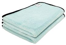 SOFTSPUN Microfiber Baby Hand & Face Towel 40x60 Cms, 2 Piece Towel Set, (Light Sky Blue) Super Soft & Silky for Hand, Face, Body - Hypoallergenic Sensitive Skin Wipes & Washcloths.