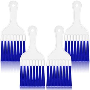 4 Packs Air Conditioner Condenser Cleaning Brush Refrigerator Coil Brush HVAC Coil Cleaner Brush Small Plastic Whisk Brush (Blue)