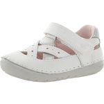 Stride Rite Baby-Girl's Sm Kiki2 Sandal, White, 3.5 US Wide Infant