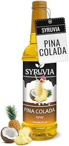 Syruvia Pina Colada Syrup - Premium Flavoring Syrup for Tea, Italian Sodas, Beverages, Desserts, Ice Cream, Cocktails & Mocktails - Kosher, Gluten Free - 25.4 fl oz.