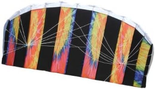 In the Breeze Tie Dye Sport Kite - Dual Line Stunt Parafoil - Includes Braided Kite Line and Bag - Easy to Fly,62" W x 27" H,3081