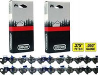 2 oregon chisel chainsaw saw chains 3/8 .050 84DL 72lgx084g ;HJ#7-545/MKI94 G1539293