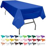 Party Ulyja Royal Blue 2 Pack Plastic Tablecloth Rectangle 54 x 108 Inches Disposable Ocean Blue Reusable Table Covers for Dining, Birthday, Wedding, Picnic, Event and Outdoor Use