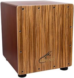 GECKO Cajon Drum Box with Snare and Bass Tone for Acoustic Music, Percussion Instrument with Internal Adjustable Guitar Strings for Beginners and Professional, Compact Size