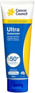 Cancer Council Ultra SPF 50+ Sunscreen 110ml Tube - Cancer Council Sunscreen with 4Hr Water Resistance, Broad Spectrum UVA/UVB for Kids & Adults, Australian Made, Supports Cancer Research