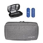 Insulin Cooling Case Pack,Travel Medicine Organizer,Portable Diabetic Supplies Cooler Handy Bag Pouch with 2 Ice Gel Pack (Grey)