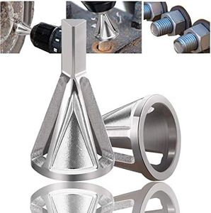 Deburring External Chamfering Tool, Chamfer Tool Deburring External Drill High Speed Stainless Steel Burr Removal Bit Quickly Repairs Damaged Metal External Chamfer Deburring Tool (Sliver-2)