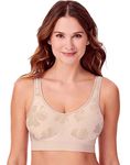 Bali Women's Wireless Bra, Comfort Revolution Full-Coverage Wirefree Bra for Women, Almond Tropic, Medium