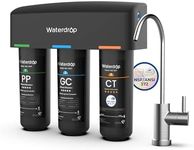 Waterdrop TSB 8 Layer High Capacity Under Sink Water Filter, Reduces PFAS, PFOA/PFOS, Fluoride, Chlorine, Bad Taste & Odor, with Dedicated Faucet, NSF/ANSI 42 Certified Element, USA Tech