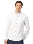 Thomas Scott Men's 100% Cotton Solid Full Sleeve Shirts_CCSH027_White_2XL