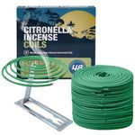 Citronella Incense Coils Outdoor Patio - Each Coil Could Last for 5-7 Hours - Perfect For BackYards Camping (Contains 48 coils & 2 Stands)