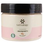 Tattvalogy Multani Mitti Powder | Bentonite Clay | Fuller's Earth | 100% Natural | Rich in Calcium | For Face Mask and Hair Mask | Cleanses Skin | Suitable For All Skin Types | In Plastic Jar - 200 GM