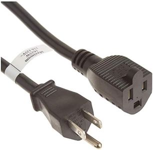 C2G 29930 16 AWG Short Extension Power Cord, 4 Feet (1.21 Meters), Black