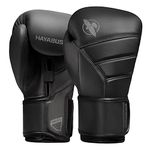 Hayabusa T3 Kanpeki Leather Boxing Gloves Men and Women for Training Sparring Heavy Bag and Mitt Work - Black, 16oz