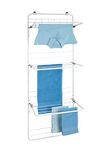 WENKO 63010100 Over the door laundry dryer - Clothes stand for hanging up, Powder-coated metal, 51 x 142 x 41 cm, White