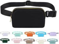 Lulu Bag for Women Men with Adjustable Strap，Fanny Pack Lemon Dupes are Everywhere, Waterproof Crossbody Fashion Waist Bag for Workout Hiking Running Travel, Black, NO